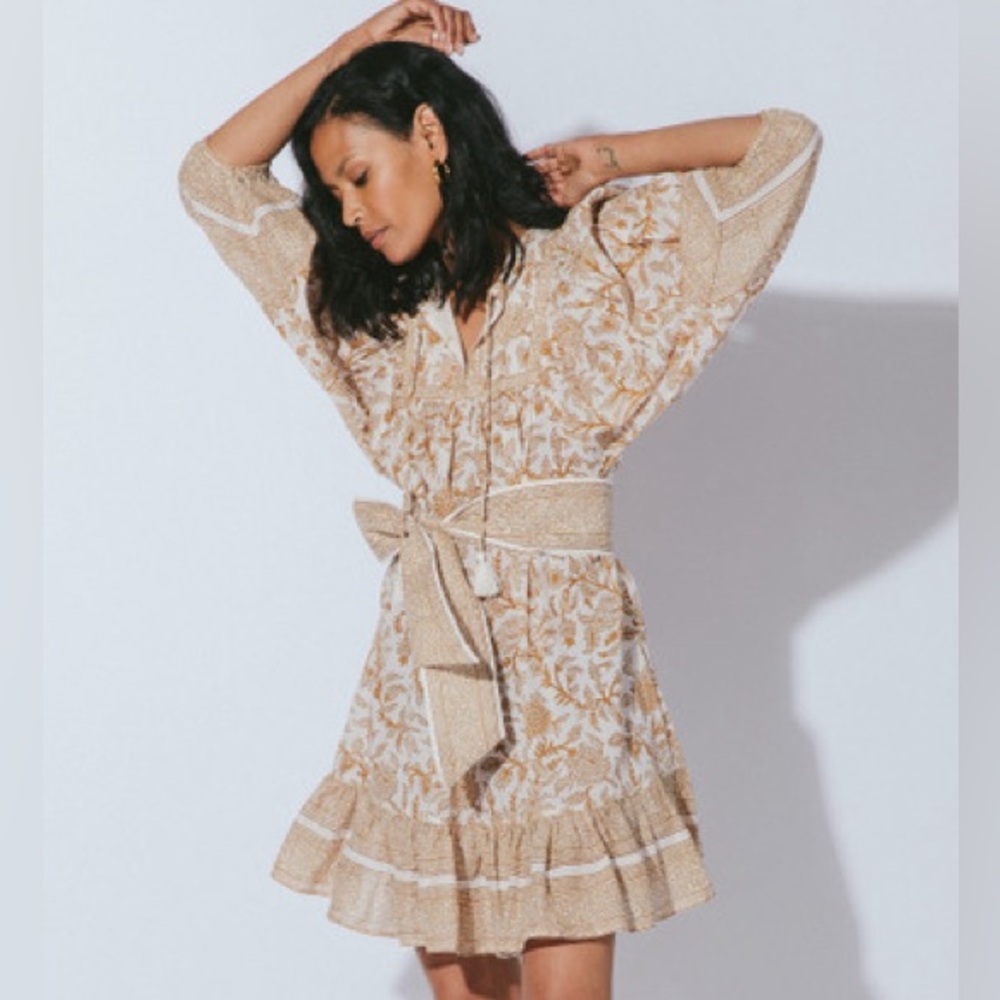 Magdalena Mini Dress | Autumn Block Print